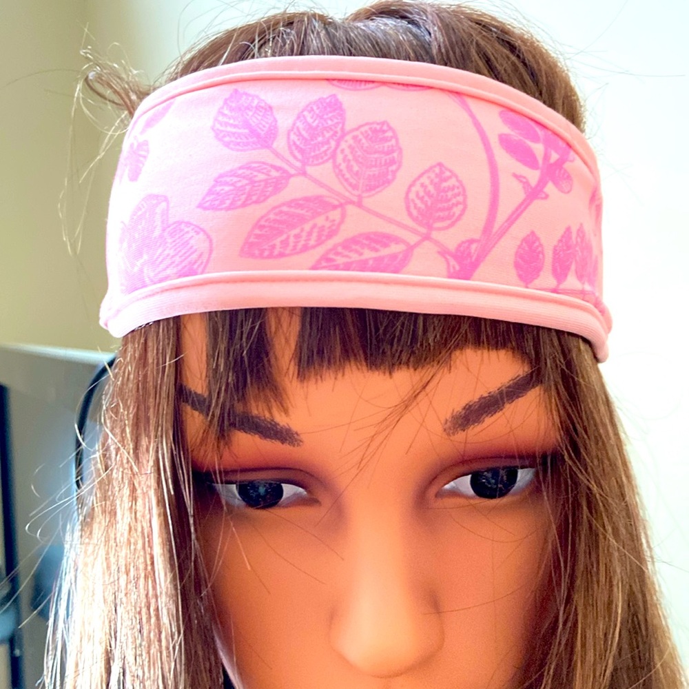 Pink floral headband
